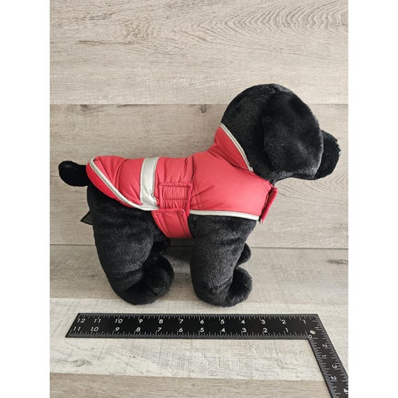 Eddie Bauer Black Lab Puppy With Down Doggy Coat/vest 15