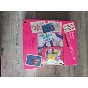 Conjunto de cartas colecionáveis Barbie Deluxe, primeira edição selada com pasta 1990 exclusiva
