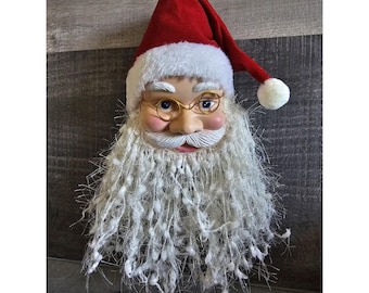 サンタクロース　ビンテージ　壁掛け ヴィンテージサンタのドアデコレーション、ヴィンテージサンタ、重厚な