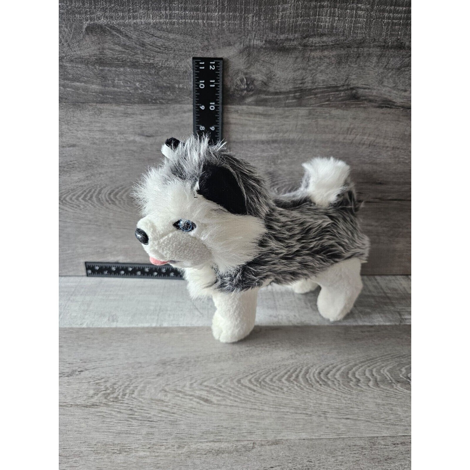 ヴィンテージ ハスキー犬 ぬいぐるみ 立ち姿 ブルーアイ 1990年代 8