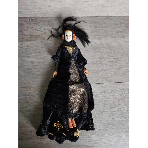 Vtg Queen Amidala Black Travel Gown 1999 Portrait Edition Doll Star Wars