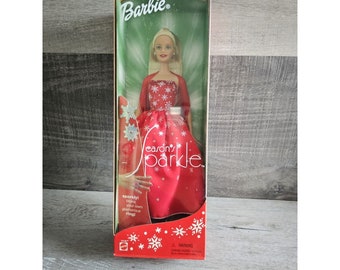 Vintage Holiday Barbie 2001 Mattel Season's Sparkle Doll Nr. 55198 NRFB Neu