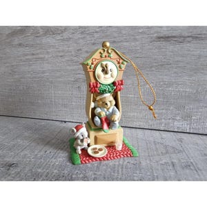 Westmar Christmas Ornament Mouse Cat Grandfather Clock Santa Cookies 1997 299b