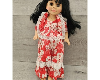 Vintage 1950s Hula Girl Doll | Hawaiian Souvenir Doll | Grass