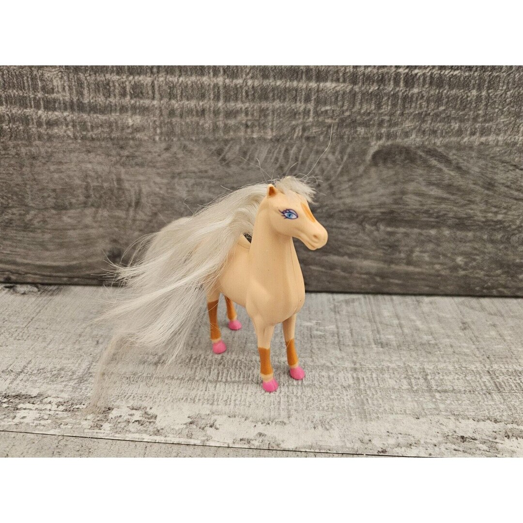 Polly Pocket Tan Horse Mattel Vintage Toy Retro Figurine Pink Hooves Etsy