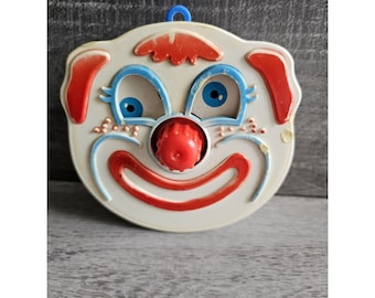Boîte à musique VTG avec visage de clown des années 1970 avec cadran rotatif pour les yeux par Sanitoy