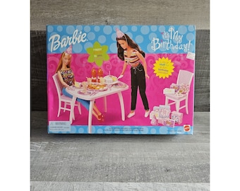 Barbie It's My Birthday Spielset 2001 NRFB HTF Mattel 88871 mit Zubehör NEU