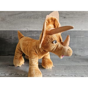 Build-a-Bear Triceratops Dinosaur Plush Stuffed Animal Brown Retired 15&quot;