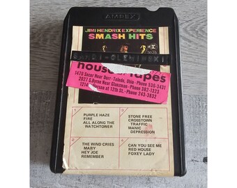 Jimi Hendrix Experience Smash Hits 8 Track Tape Rare All Black Label