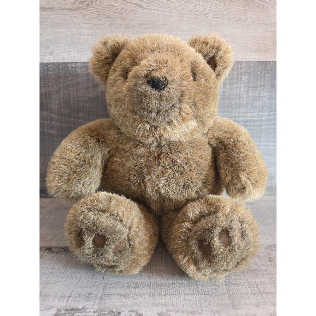 VTG Russ Berrie Brown Teddy Bear Plush Big 16" Stuffed Animal Toy B200 ...