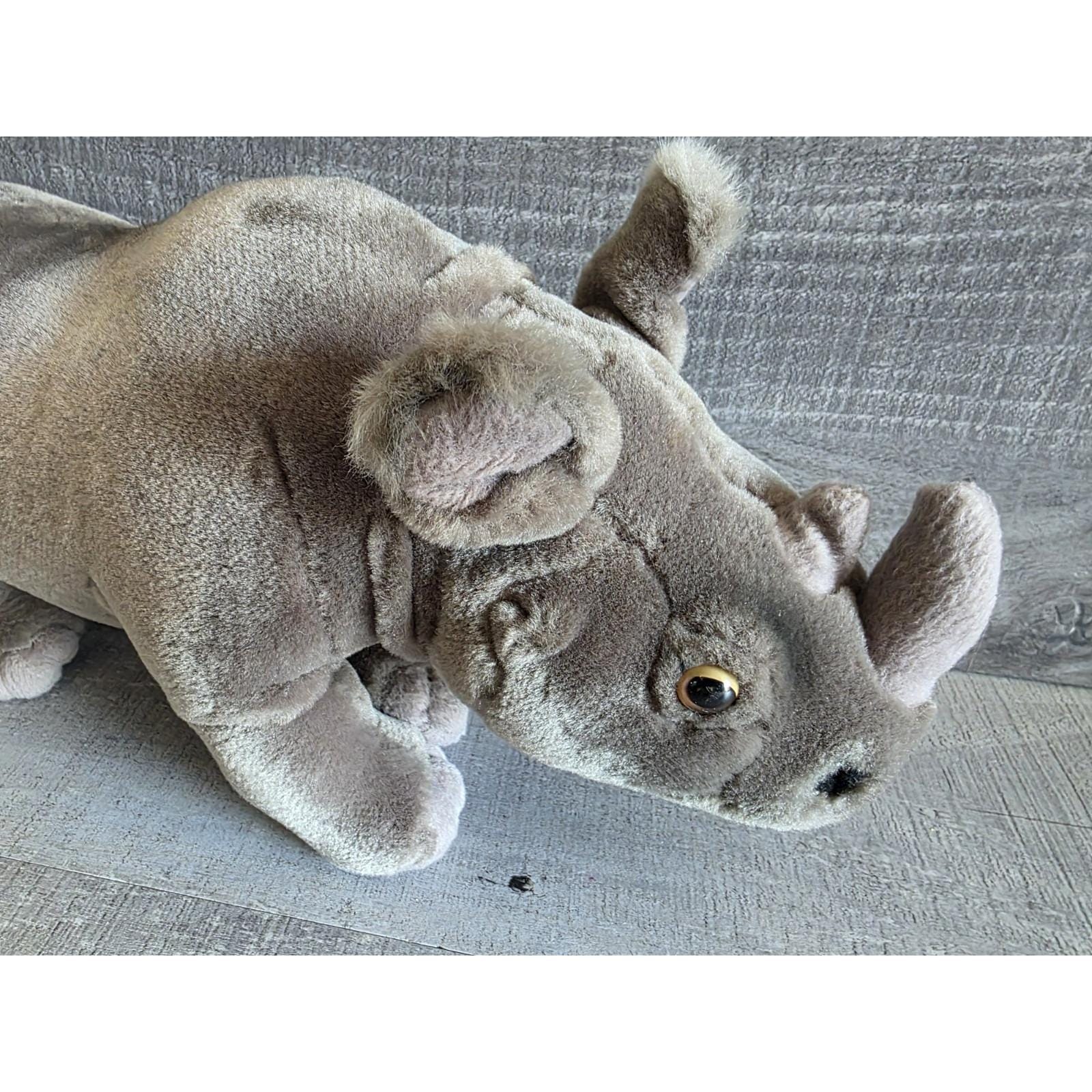 Webkinz Signature Black African Rhino Stuffed Plush Endangered NO