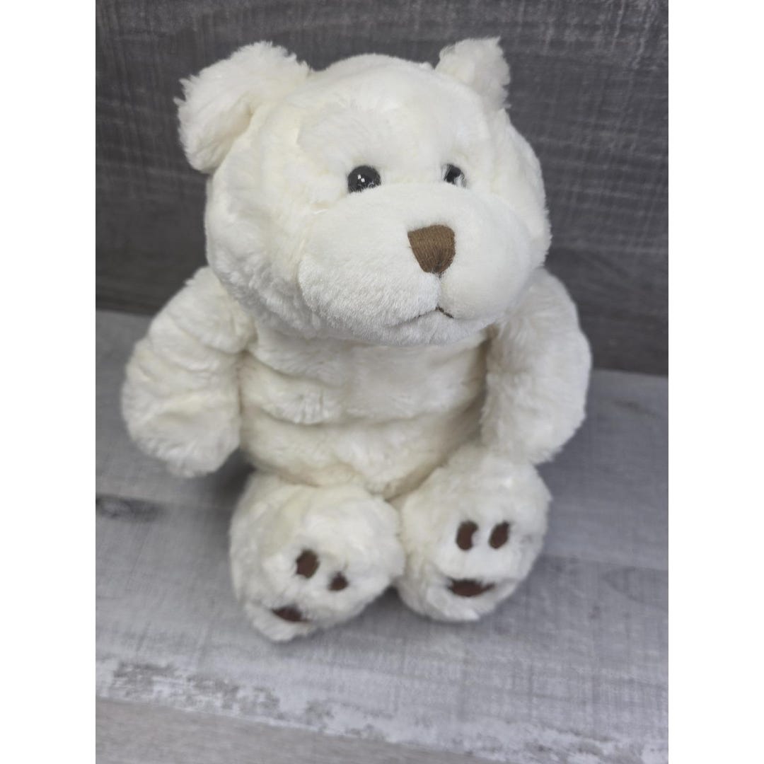 Vtg Chosun Plush Chubby Teddy Bear Polar Big Paws 10