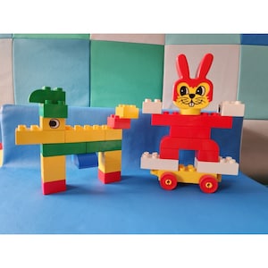 LEGO Duplo 1659 Preschool Basic Building Set Bricks Vintage Legos Chunky - 12n