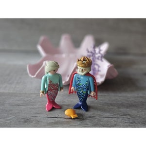 Vtg Playmobil #5823 Rey Neptuno Y Reina Sirena 1997 Lote Marino