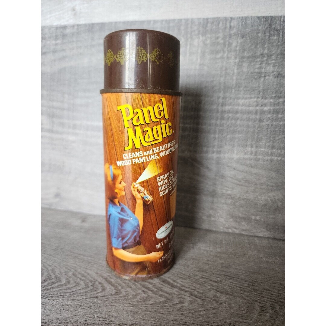 Panel Magic Spray Can Wood Paneling Cleaner Full Vintage 1970's Use