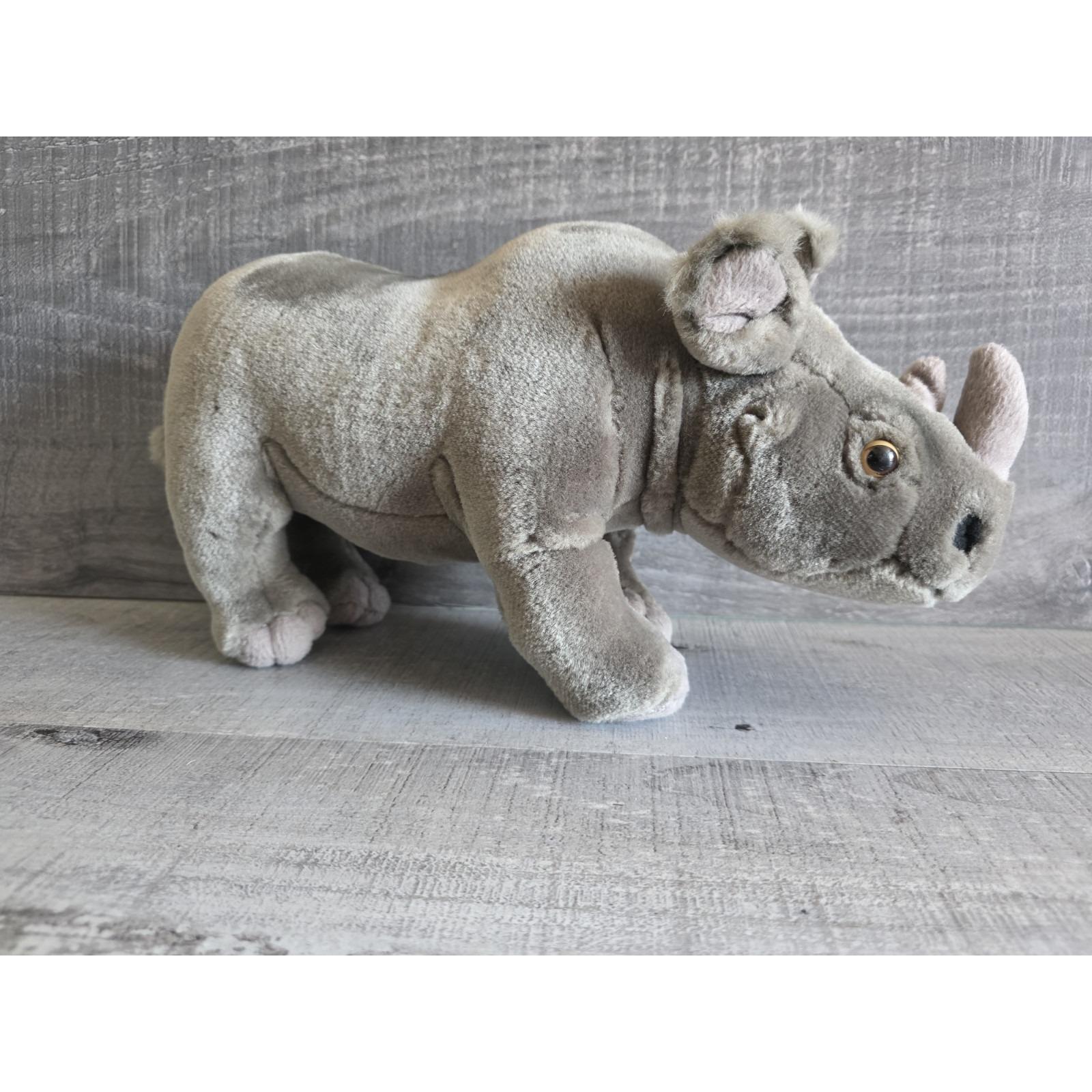 Webkinz Signature Black African Rhino Stuffed Plush Endangered NO