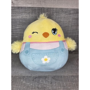 Peluche Squishmallows de 20 cm Leif le dragon de mer jaune au ventre