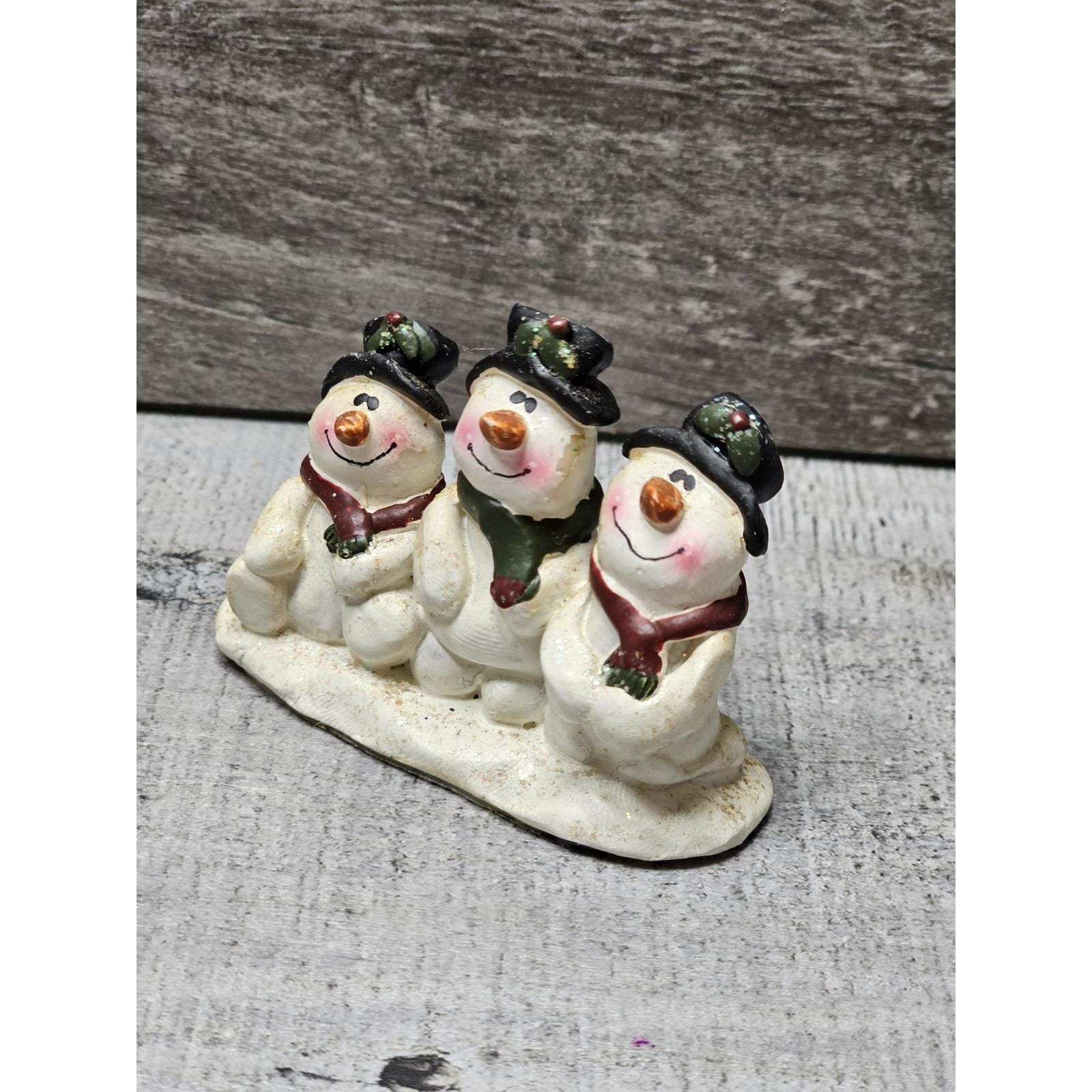Crazy Mountain 3 Snowman Candle Rustic Lid Replacement Snowmen