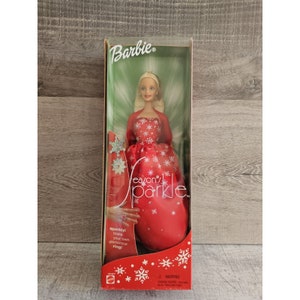 Seasons Sparkle Barbie Doll with Sparkly Ring Holiday Mattel 2001 55198 NRFB