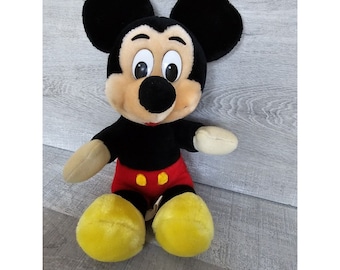 Peluche vintage de Mickey Mouse de Disney Land, Disney World, 30 cm, sentado