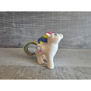Vtg 1984 Hasbro MLP G1 My Little Pony Baby Starbow White Rainbow G28a