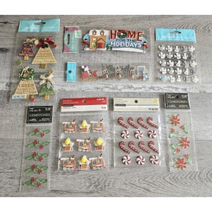 Sticker Lot Christmas Scrapbooking 3D Stickers Holiday Winter RARE Jolee&#39;s #129