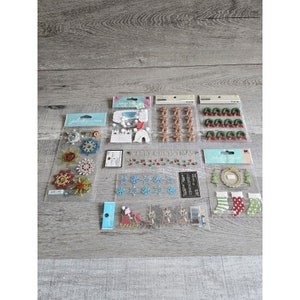 Sticker Lot Christmas Scrapbooking 3D Stickers Holiday Winter RARE Jolee&#39;s #125