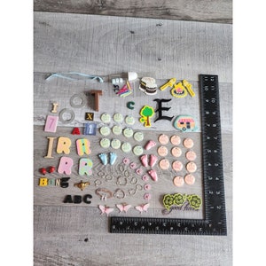 Scrapbook Craft Card Journal 3D Verschönerung LOT - Baby Mädchen Junge Babys Ringe +
