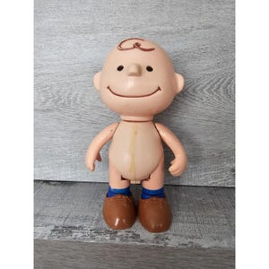 Original 1950 Charlie Brown Peanuts 7&quot; Jointed Action Play Vtg Figure Doll Toy