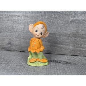 RARE Vtg Japan Pixie Elf Blumen Fee Figur Large Ear Woodland Kitsch MCM 31c5