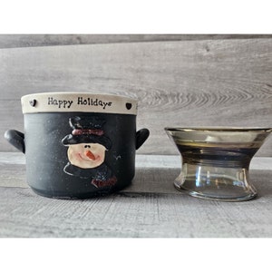 Vintage 1998 Crazy Mountain Candle 3 Wick Holiday Candle Christmas Snowman