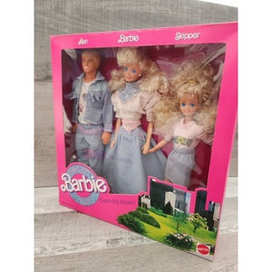 Vintage Cool City Blues Denim Set, Barbie, Ken & Skipper 4893 NRFB