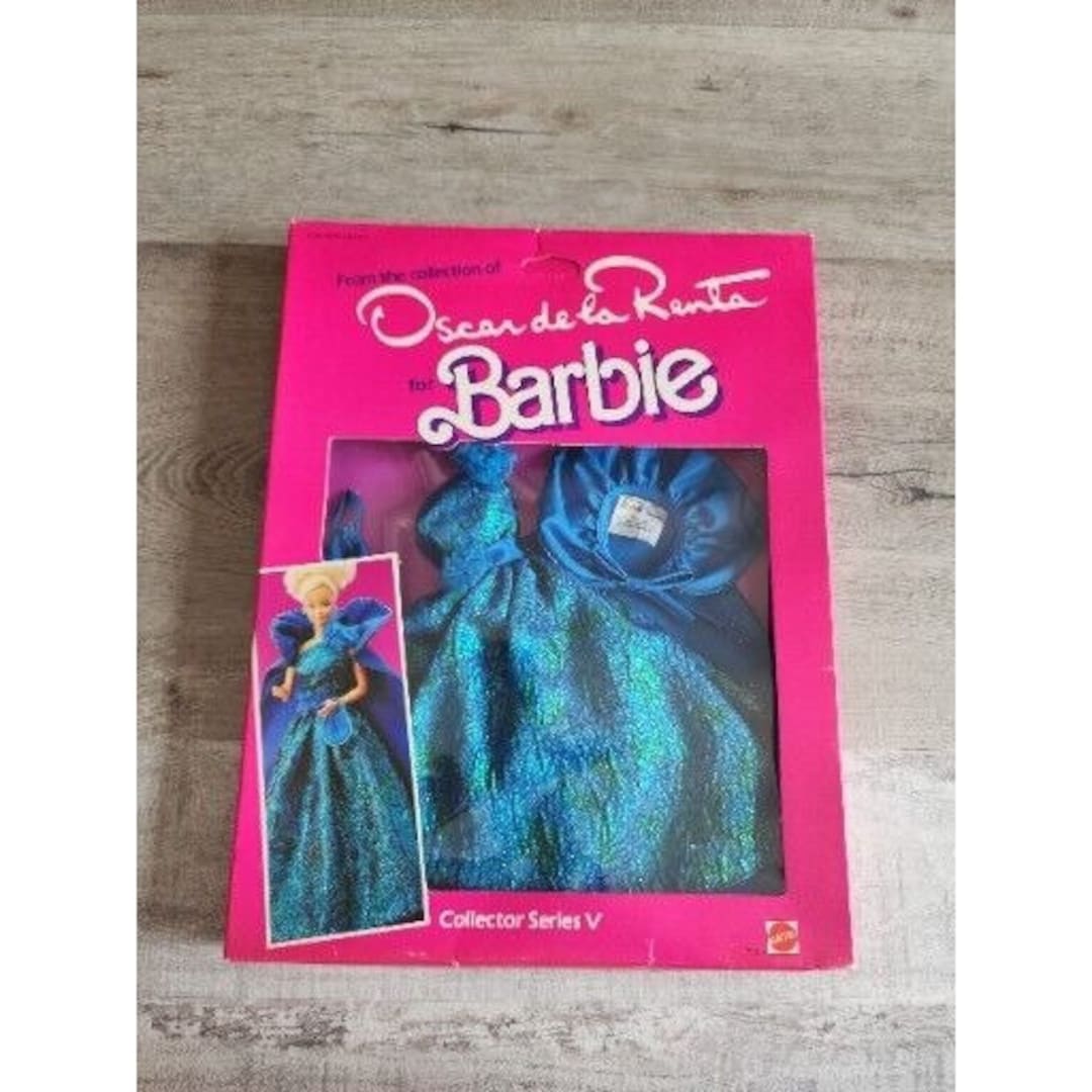 Mattel 9259 Barbie 1984 Oscar De Le Renta Series V Blue Gown