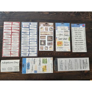 Lote - Adopción Pegatinas inspiradoras Adornos Tarjetas para álbumes de recortes NUEVO #11
