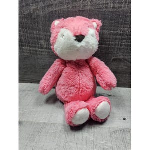 Peluche Volpe Rosa Salmone Bianca Seduta di Carter, 23 cm di altezza, 2016, Lovey, 20 cm, Morbido