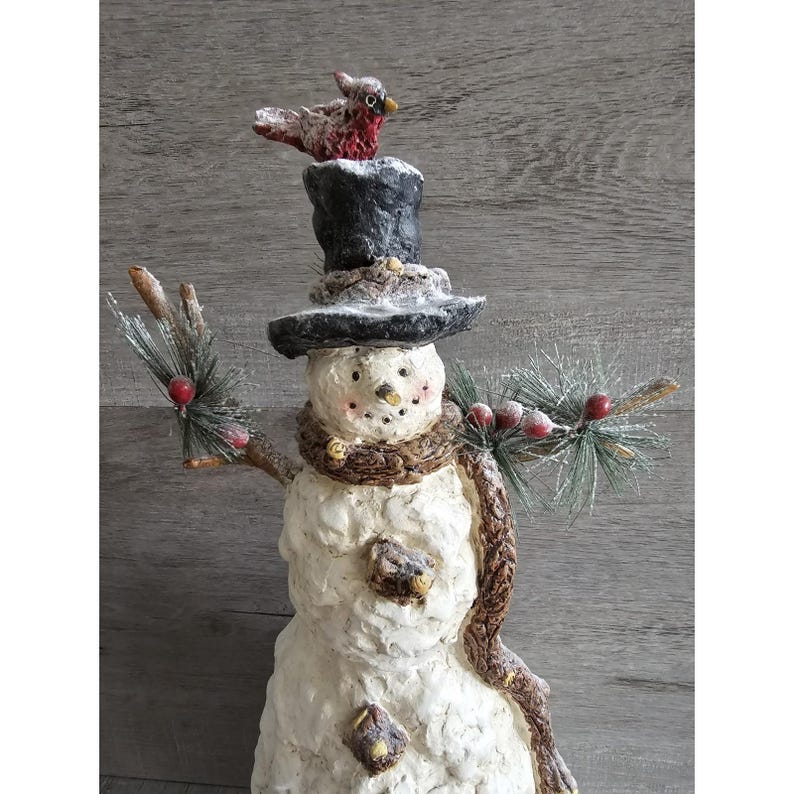 Pacific Rim Cardinal Vtg Pacific Rim Whimsical Snowman Figure 15