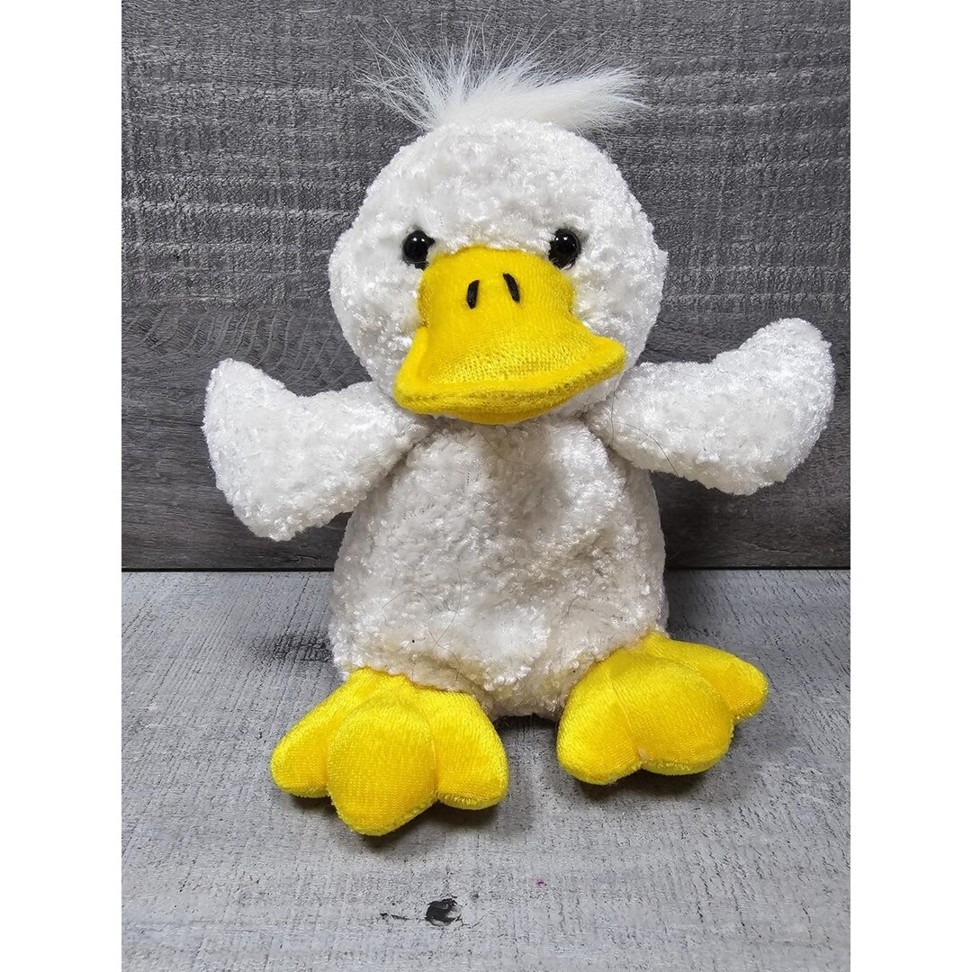 Dan Dee White Fluffy Duck Plush Animal Plush Toy Stuffed Barnyard Farm ...