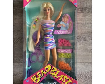 Vintage Bead Blast Barbie Doll 1997 Mattel 18888 Beads NEW Etsy