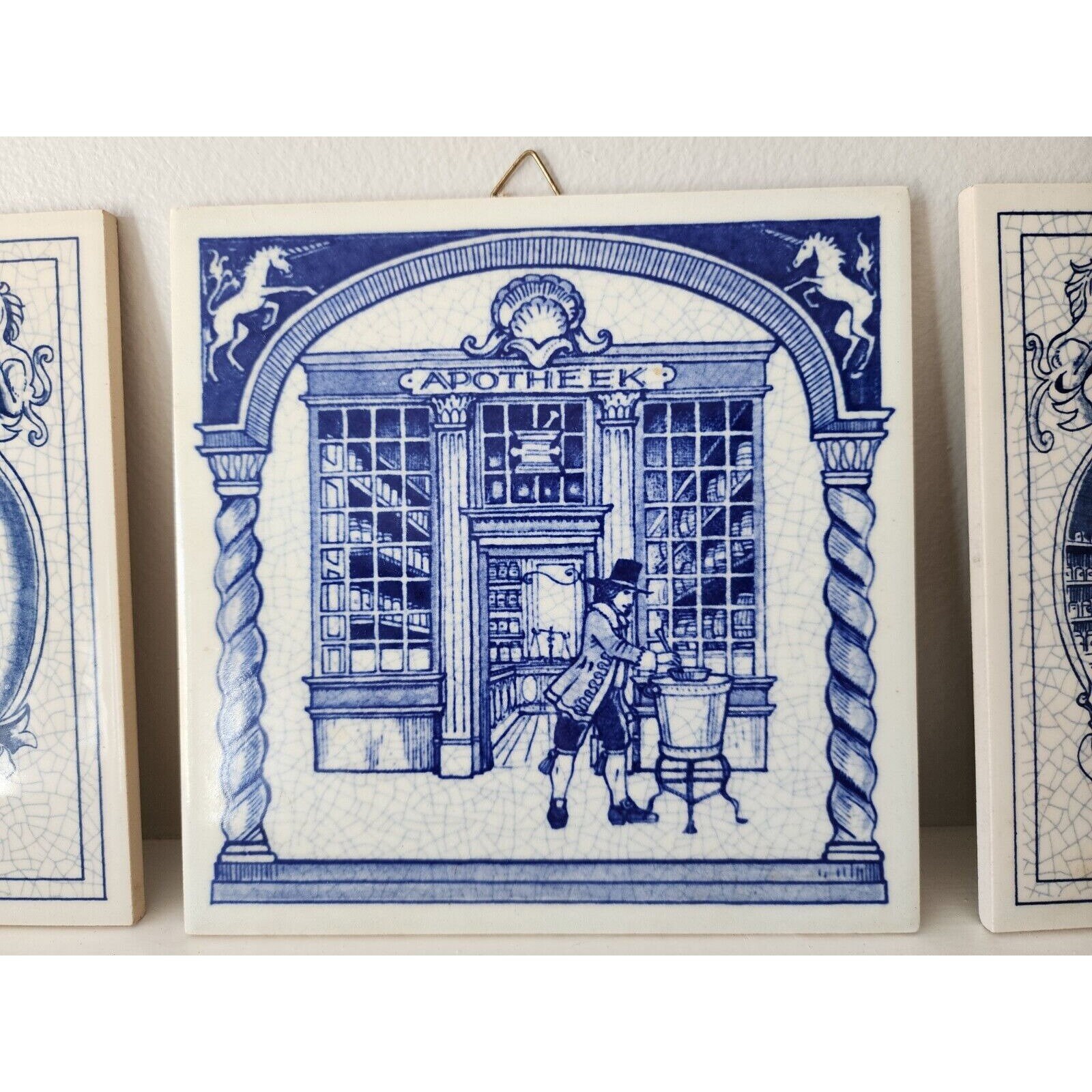 Royal Delft 17Th Century Apotheek Apothecary Tiles No Box Euc Photo Inspiration