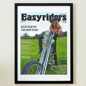 Easy Riders Inspired Motorcycle Bike Print Art Wall Poster - Hanging Gift Print Movie Design Canvas Art Collectable Garage Harley Chopper