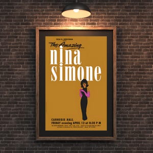 Nina Simone Vintage Poster: Rock, Blues, Soul Music Art Print