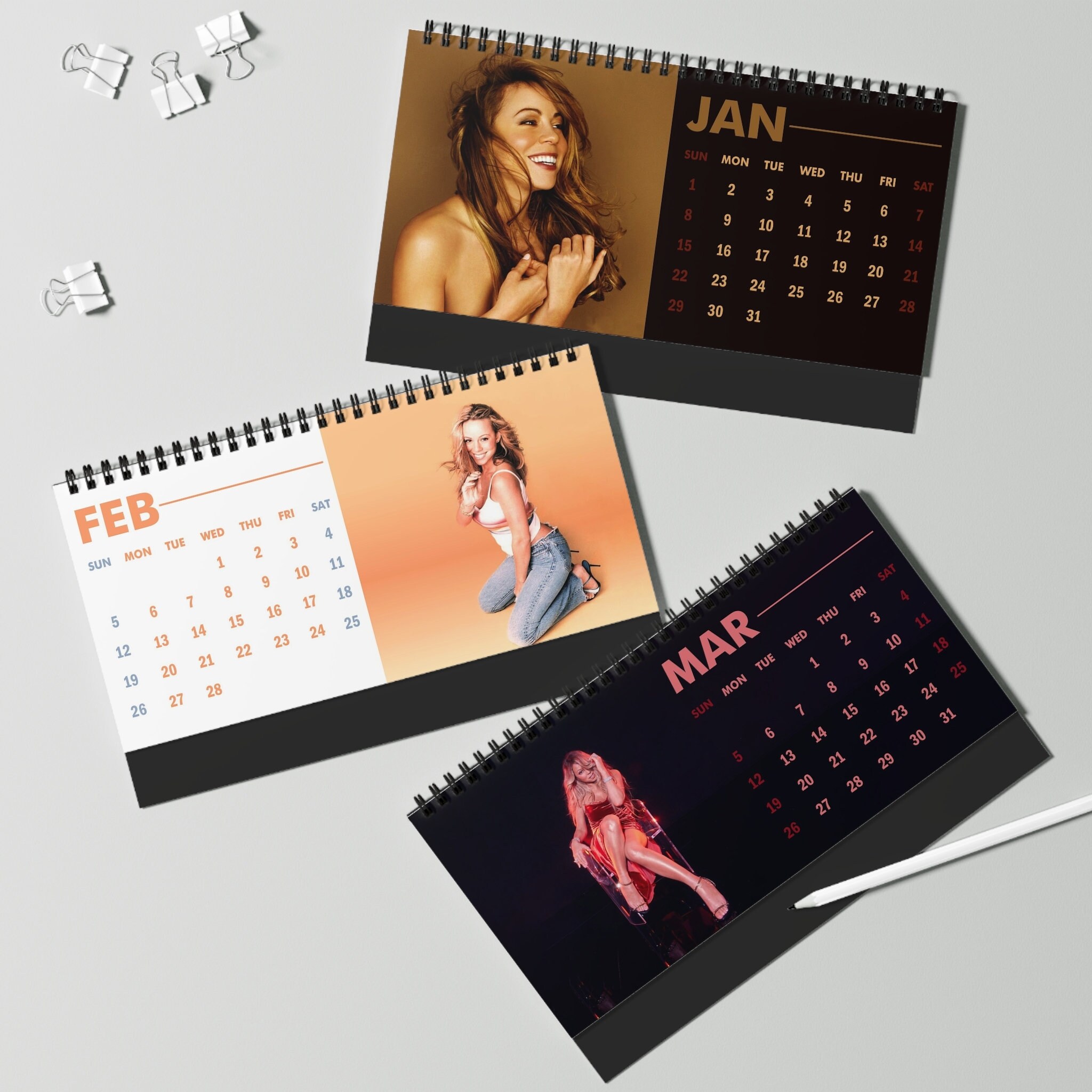 Mariah Carey 2024 Desk Calendar Album Art Home Decor sold by