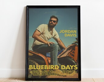 Póster del álbum Jordan Davis "Backbird Days" / Color opcional / Arte del álbum / Decoración de la pared