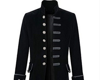 Mens Steampunk Coat, Button Front and Cuffs. Mens Cosplay Battle Re-enactment Uniform