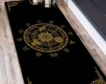 Zelda Symbol Runner Rug: Game Room Entrance Carpet
