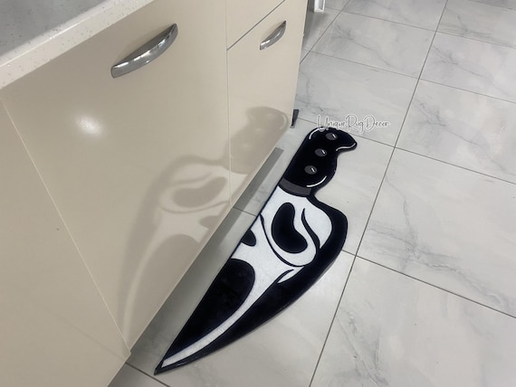 Scream Knife Rug: Horror Movie Ghost Face Kitchen Mat