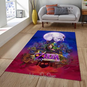 Zelda Majora's Mask Rug: Gaming Room Decor image 3