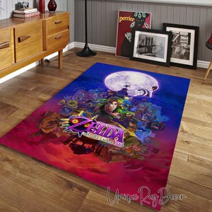 Zelda Majora's Mask Rug: Gaming Room Decor image 2