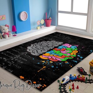 Educational Sciences Chemistry Physics Formulas Printed School Rug, Dorm Mat, University Collage Decor image 3