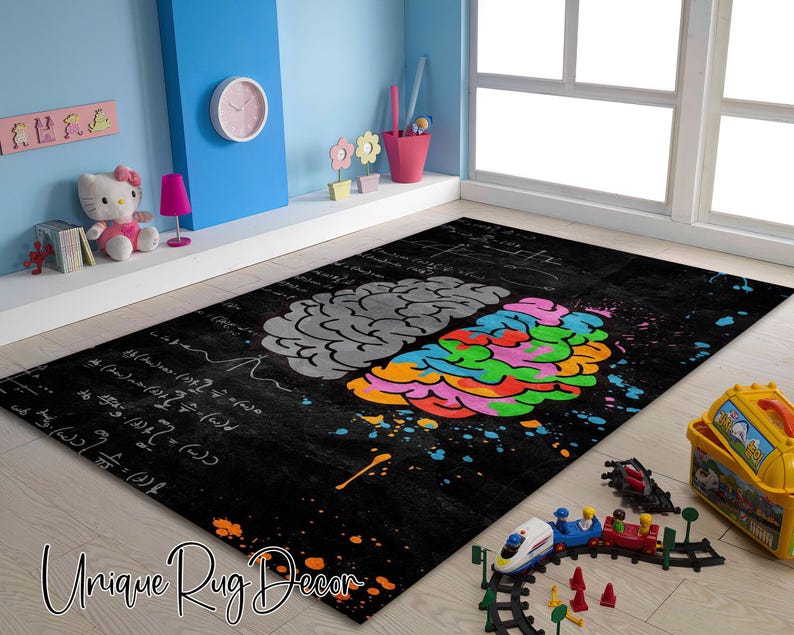 Educational Sciences Chemistry Physics Formulas Printed School Rug, Dorm Mat, University Collage Decor image 3